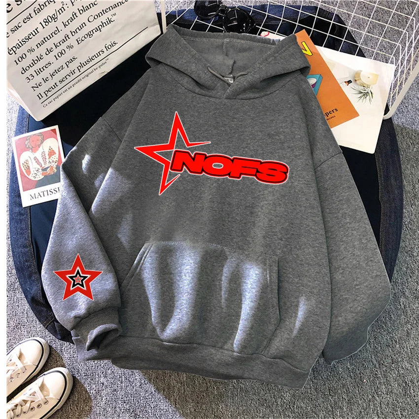 The Autumn and Winter New Fashion NOFS Letter Printed Women's Cotton Hoodie