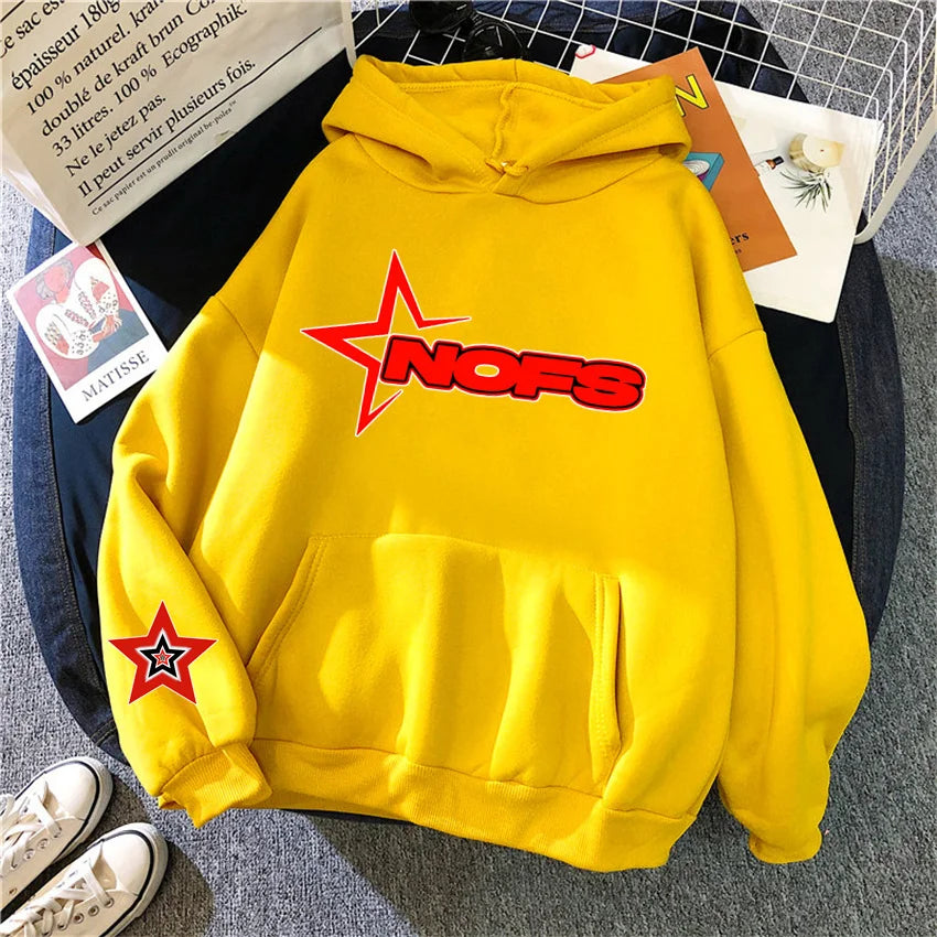 The Autumn and Winter New Fashion NOFS Letter Printed Women's Cotton Hoodie