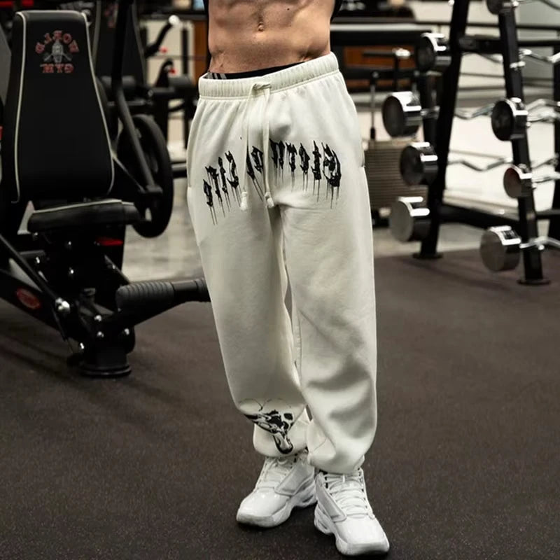 2024 New Spring Men's Sweatpants Europe and The United States Long Sports Leisure Fitness Training Pants Gym Man Pants