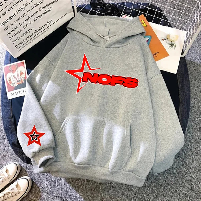 The Autumn and Winter New Fashion NOFS Letter Printed Women's Cotton Hoodie