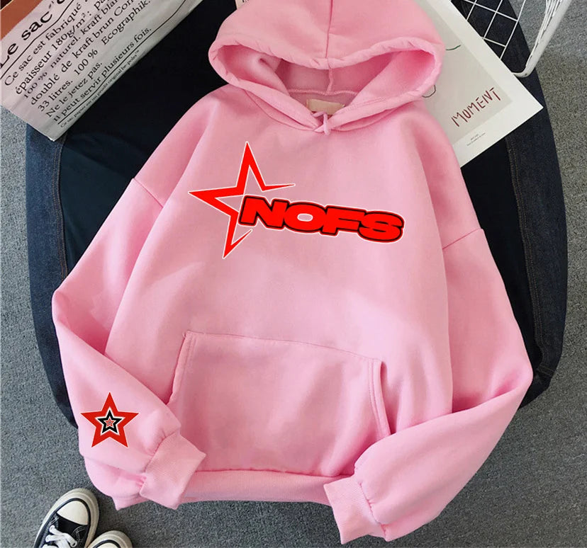 The Autumn and Winter New Fashion NOFS Letter Printed Women's Cotton Hoodie