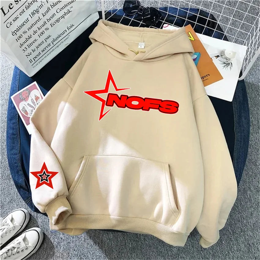 The Autumn and Winter New Fashion NOFS Letter Printed Women's Cotton Hoodie