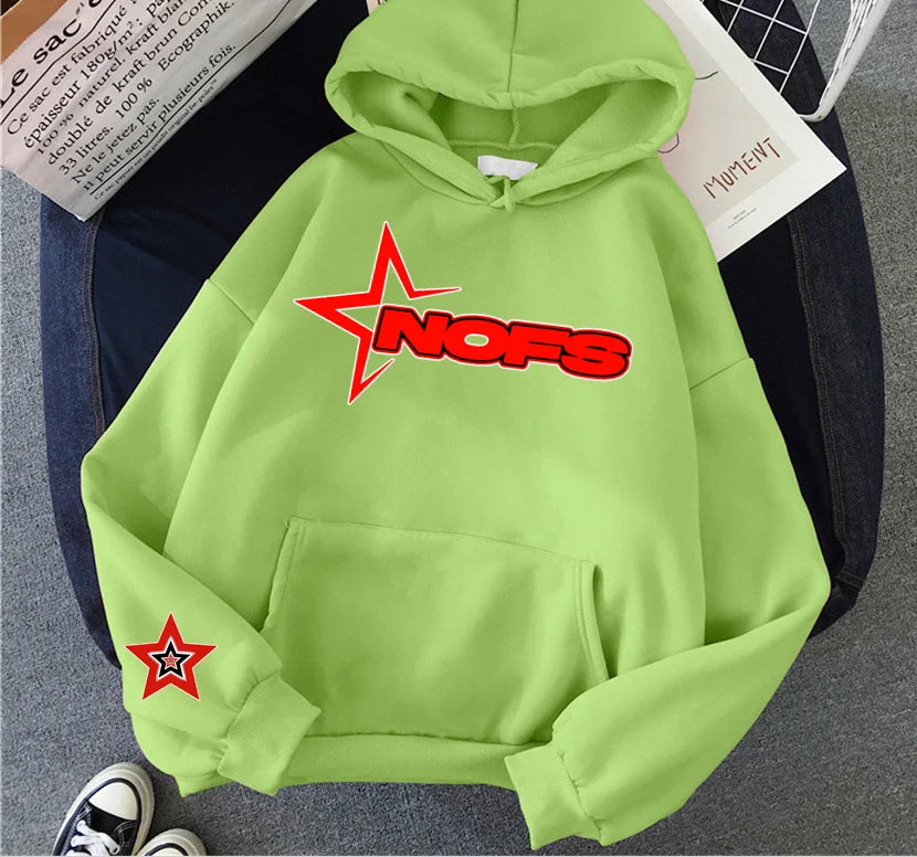 The Autumn and Winter New Fashion NOFS Letter Printed Women's Cotton Hoodie