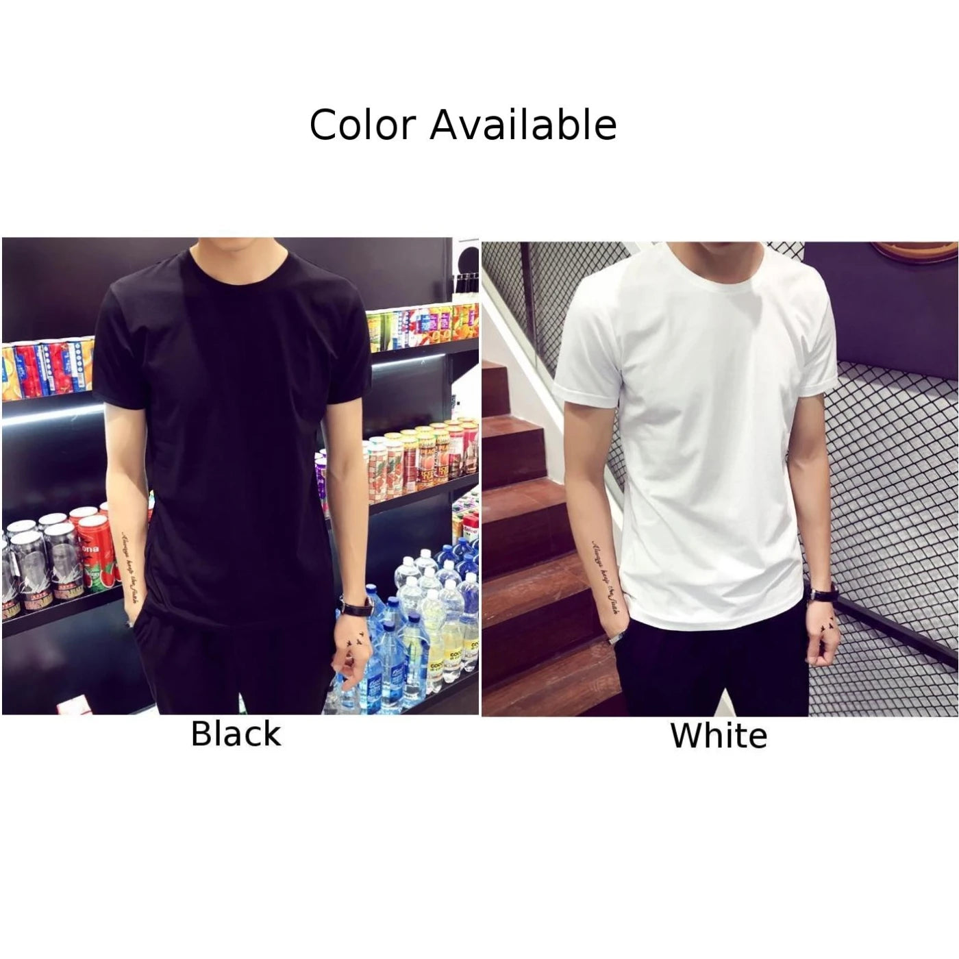 Men Cotton T-Shirt  Loose Oversize Tshirt Casual Breathable Short Sleeve