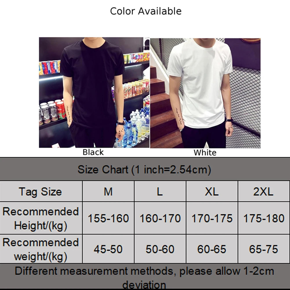 Men Cotton T-Shirt  Loose Oversize Tshirt Casual Breathable Short Sleeve